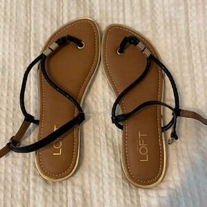 Loft sandals, size7, black, New